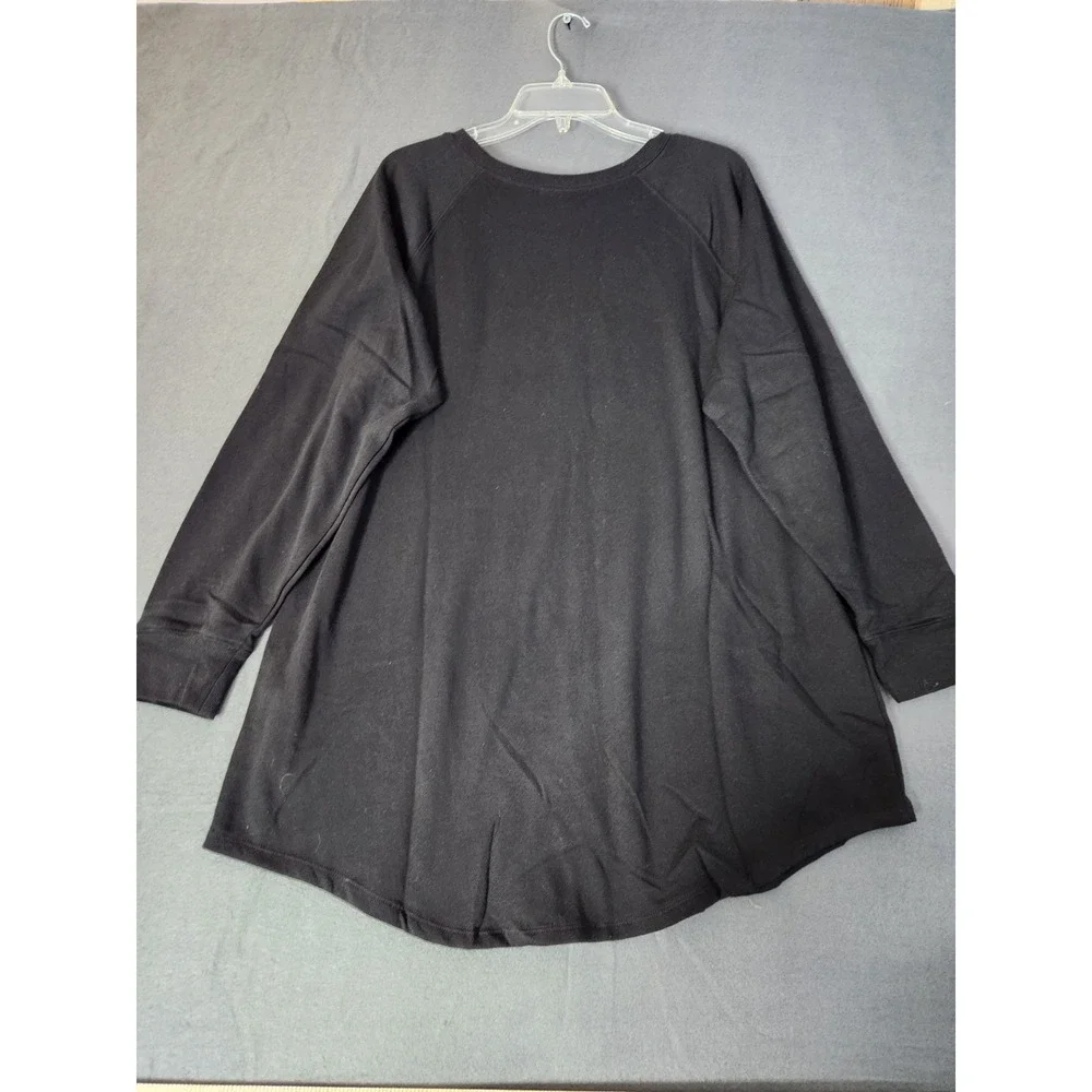 Torrid Tunic Sweatshirt Bless This Mess Black Graphic Print Fall Spirit 2X‎ NWT